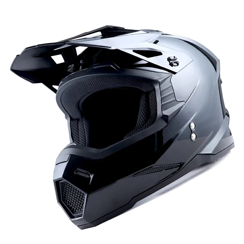 Glossy Black Motocross Helmet E1098
