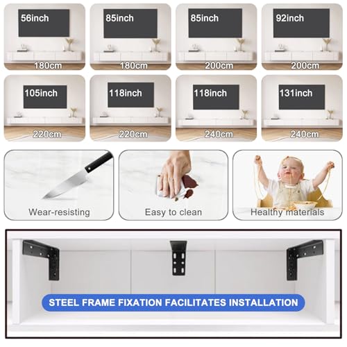 240CM Wall Mounted TV Stand with Storage M133