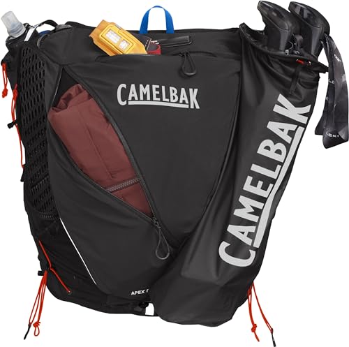 Black Large Racing Vest with Soft Flask Hydration B543