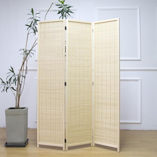 6 Panel Bamboo Room Divider, 67" H x 92.1" W H825