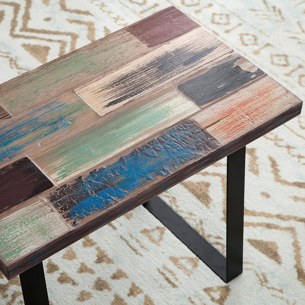 Reclaimed Wood Rectangular End Table 13" X 22" X 16.5" K766