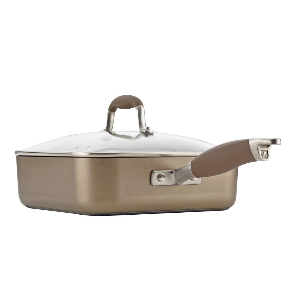 Hard-Anodized Nonstick 4-Quart Covered Square Saute F8898