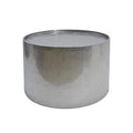 Silver Round Coffee Table with Hammered Iron U321