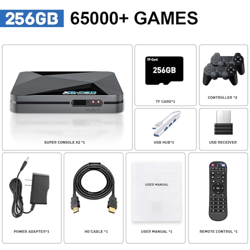 Retro Game Console with 65,000+ Classic Games, 4K HD Output D94602