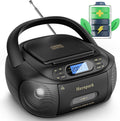 CD Cassette Player Combo Boombox with Bluetooth 5.1, FM Radio, Stereo Sound Q6593