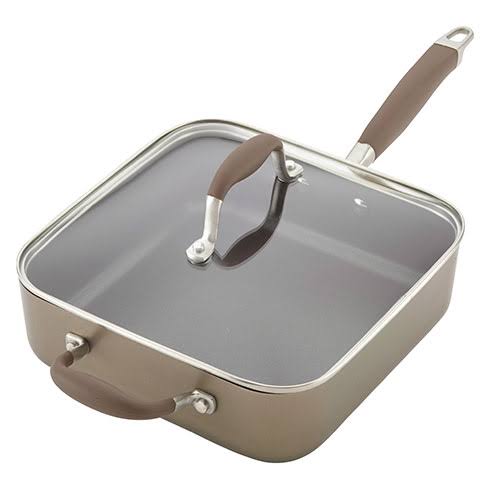 Hard-Anodized Nonstick 4-Quart Covered Square Saute F8898