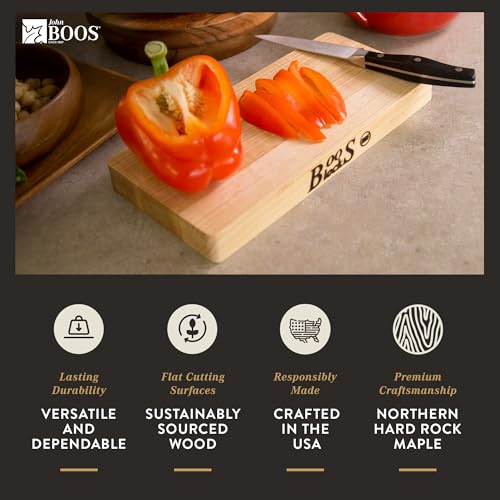 Reversible Wood Cutting Board, 20" x 15" x 1 1/4", Maple S90544