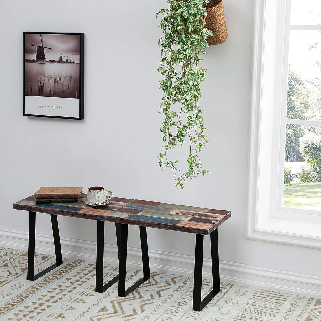 Reclaimed Wood Rectangular End Table 13" X 22" X 16.5" K766