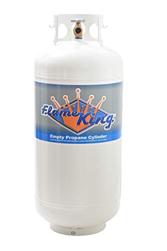 40 Pound Steel Propane Tank Cylinder with OPD Valve, White C877306