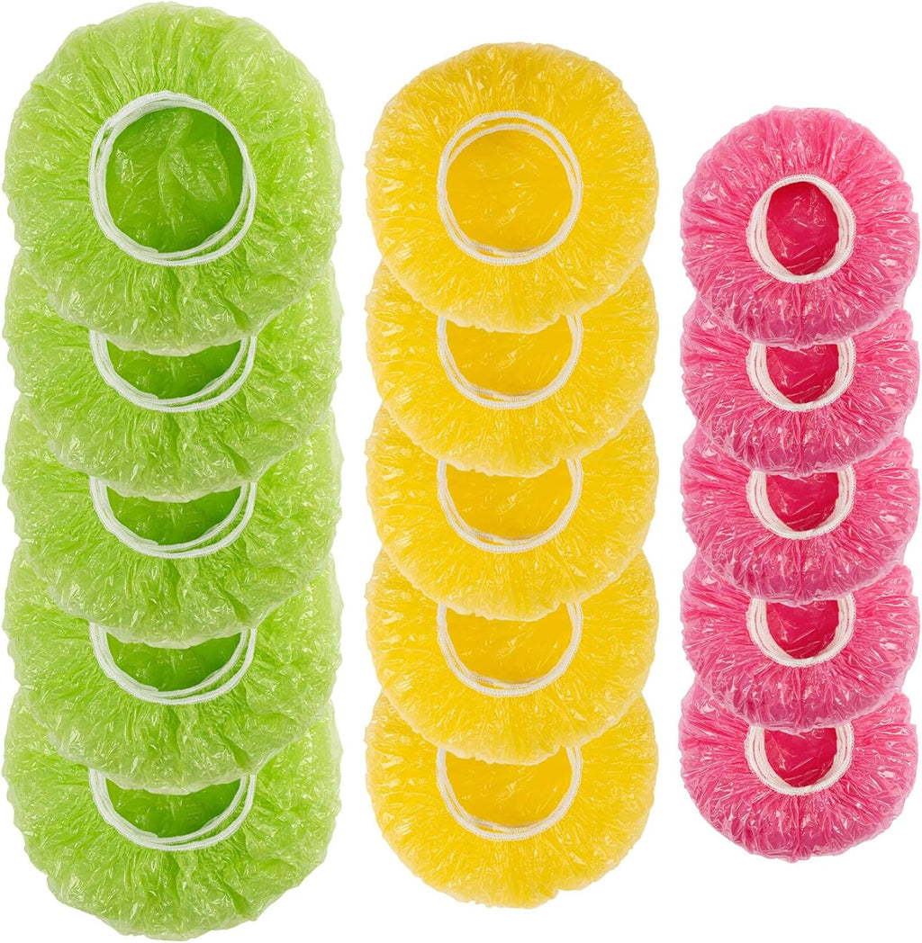 60 Pcs Reusable Elastic Plastic Bowl Covers B25559