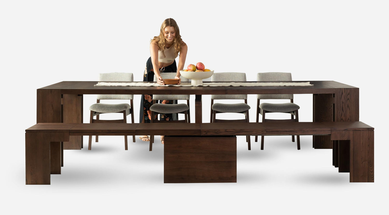 6 in 1 Long Banquet Table for 12 People M62894