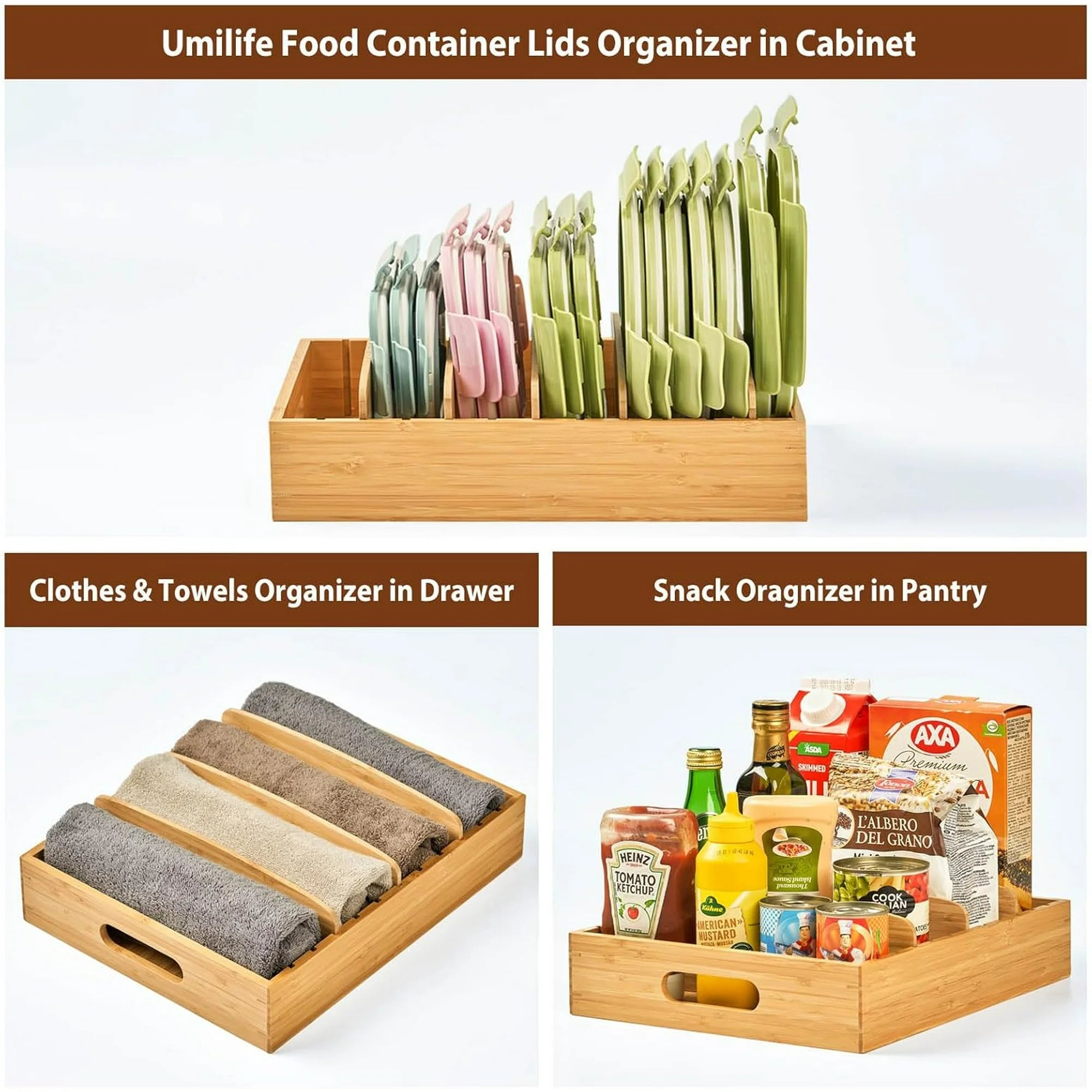 Bamboo Drawer Caddy with Adjustable Dividers J85034