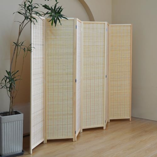 6 Panel Bamboo Room Divider, 67" H x 92.1" W H825