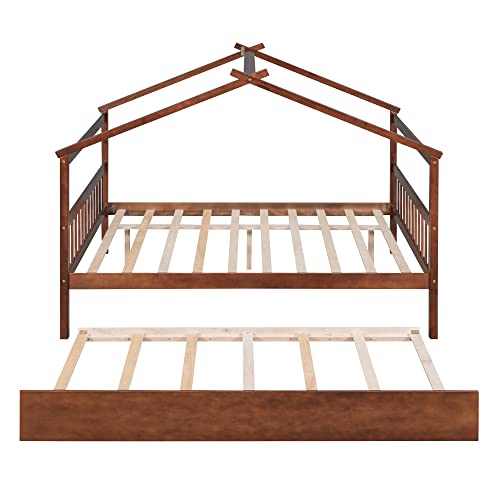 Full Size Solid Wood Platform Bed Frame with 2 Drawers R872
