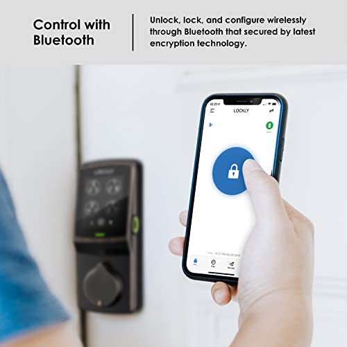 Satin Nickel Smart Door Lock with Touchscreen Keypad Y592