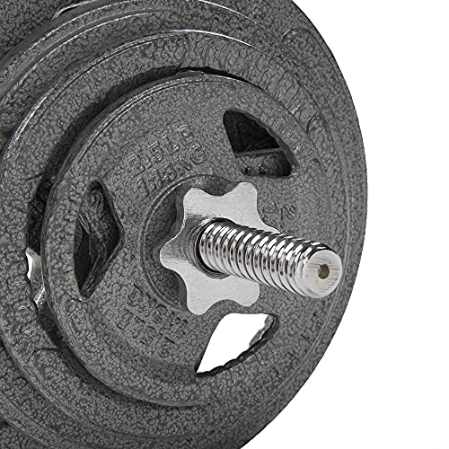 Cast Iron 1" Standard Weight Plates with 5FT Standard Barbell Bar & Star Locks V697