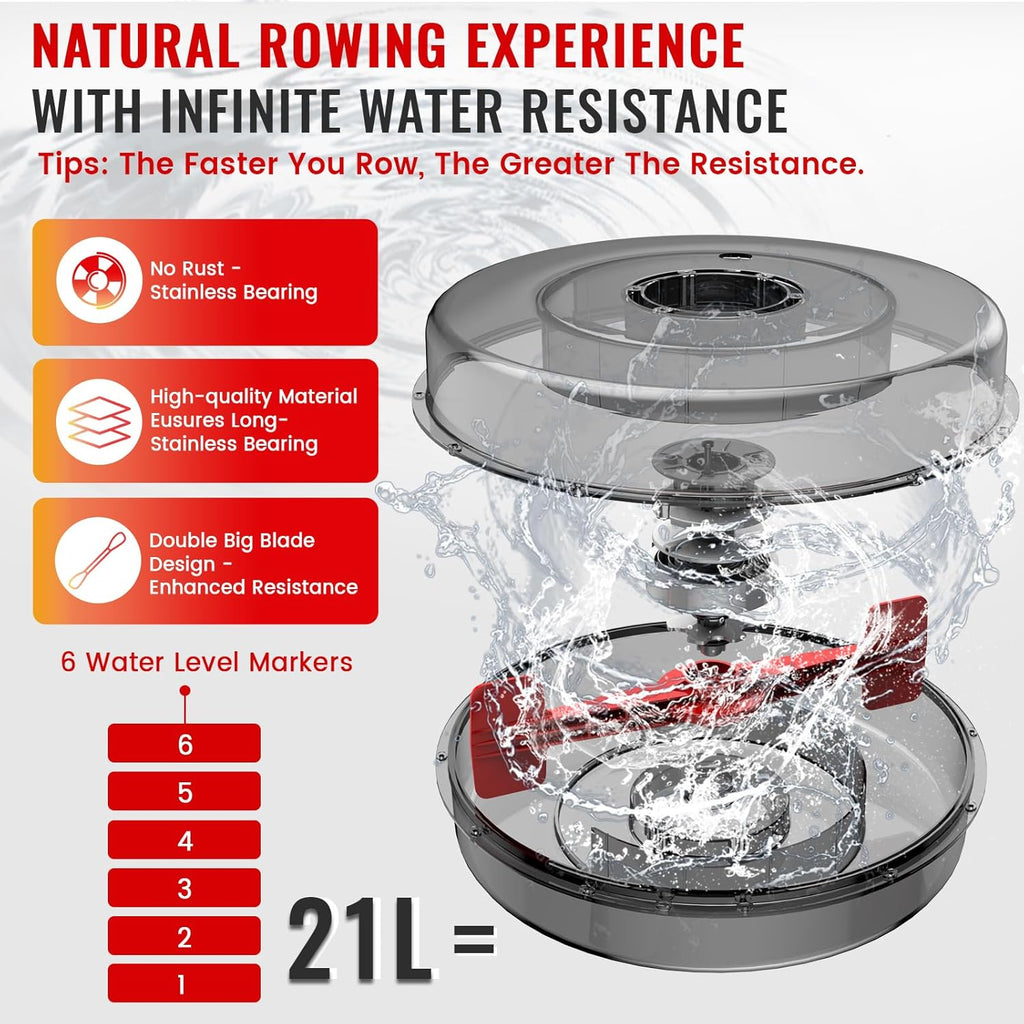 Magnetic Rower with LCD Monitor V124