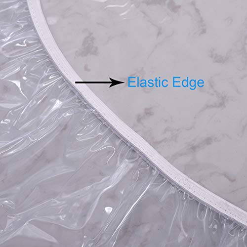 Clear Round Vinyl Fitted Tablecloth K68537