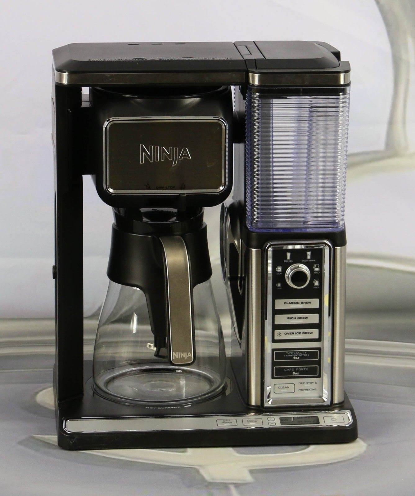10-Cup Black Stainless Coffee Brewer with Glass Carafe A5603