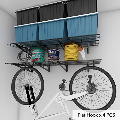 Black 2-Pack 24-inch-by-72-inch Wall Shelf Garage Storage Rack Y996143