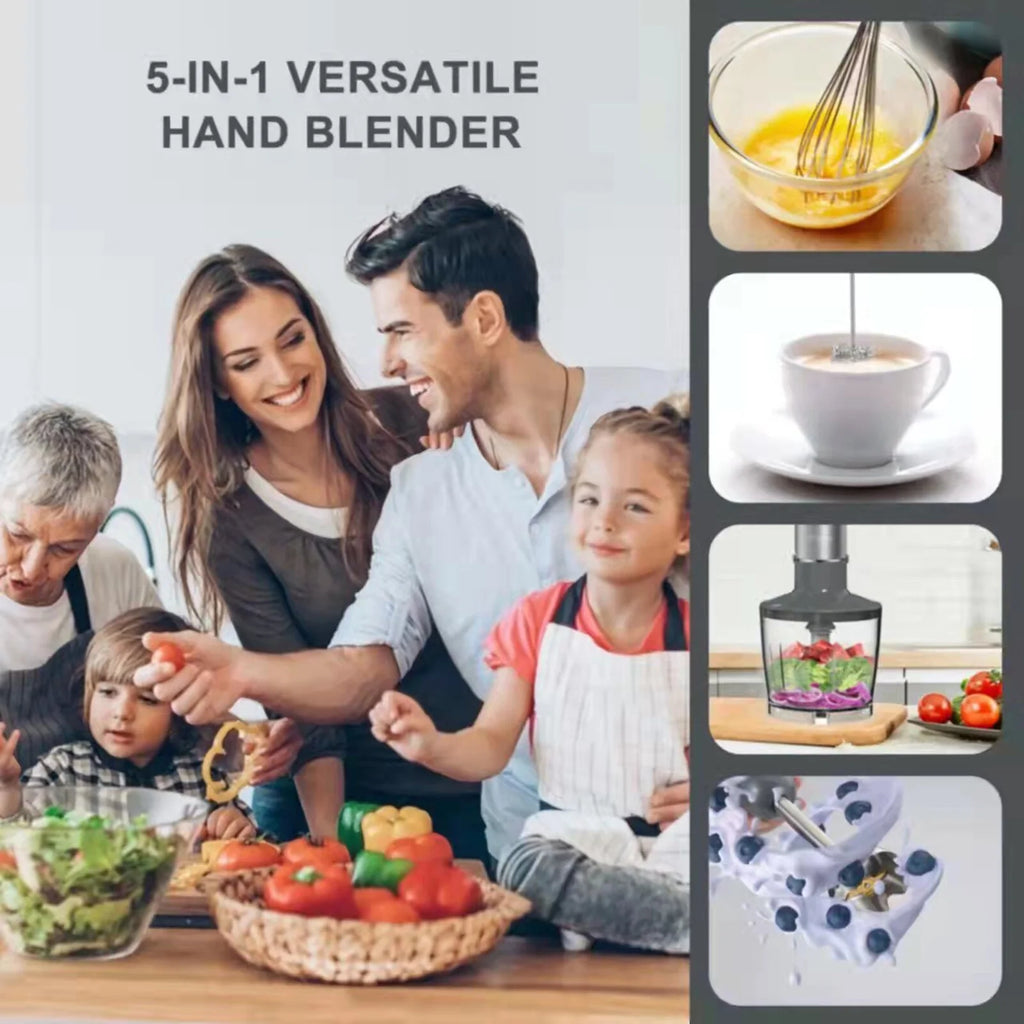 5-in-1 Multifunctional Handheld Stick Blender with Whisk P56140