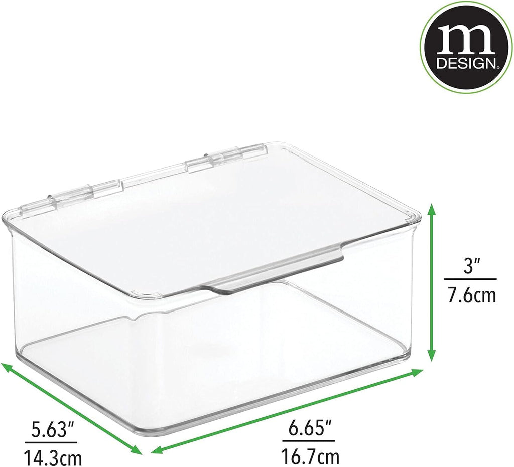 Clear Plastic Storage Bin with Lid, 8 Pack K718