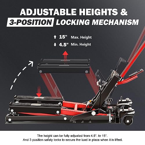 Motorcycle Lift Table 1000lbs Capacity Black J55684
