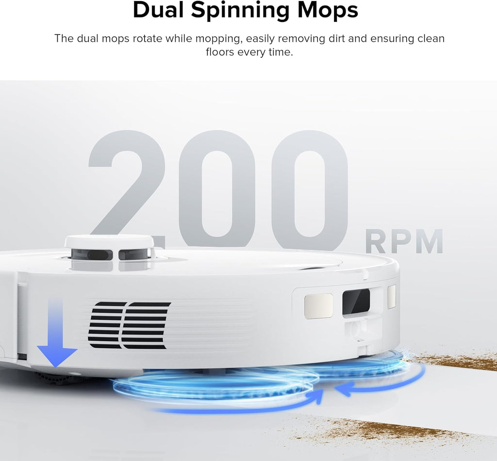 Robot Vacuum and Mop Combo, Self-Drying, 5500Pa Suction E79217