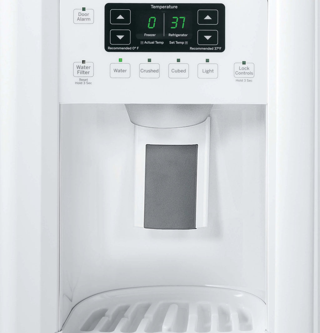 White 33 Inch Freestanding Side by Side Refrigerator O61218