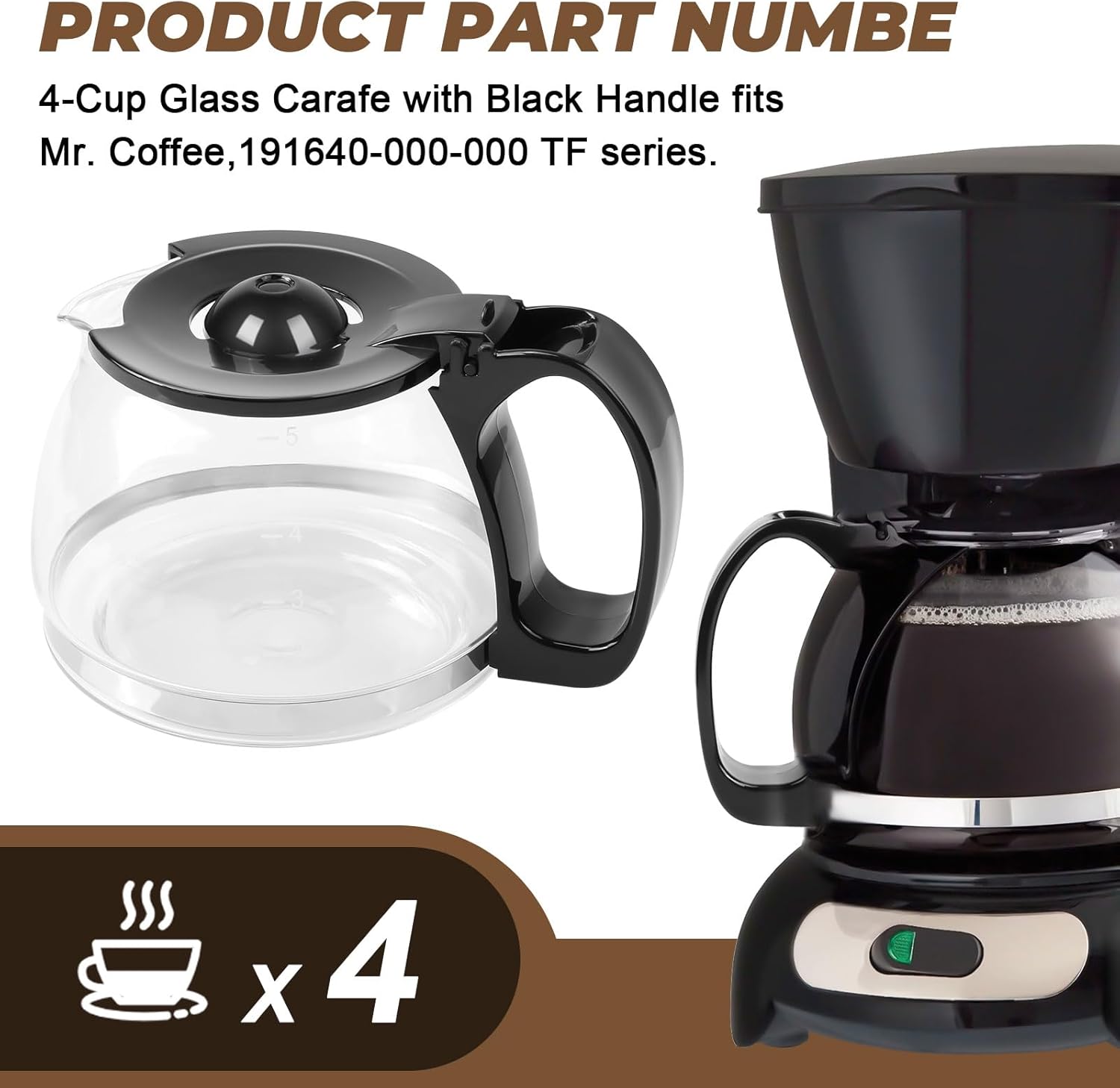 4-Cup Glass Carafe Y2308