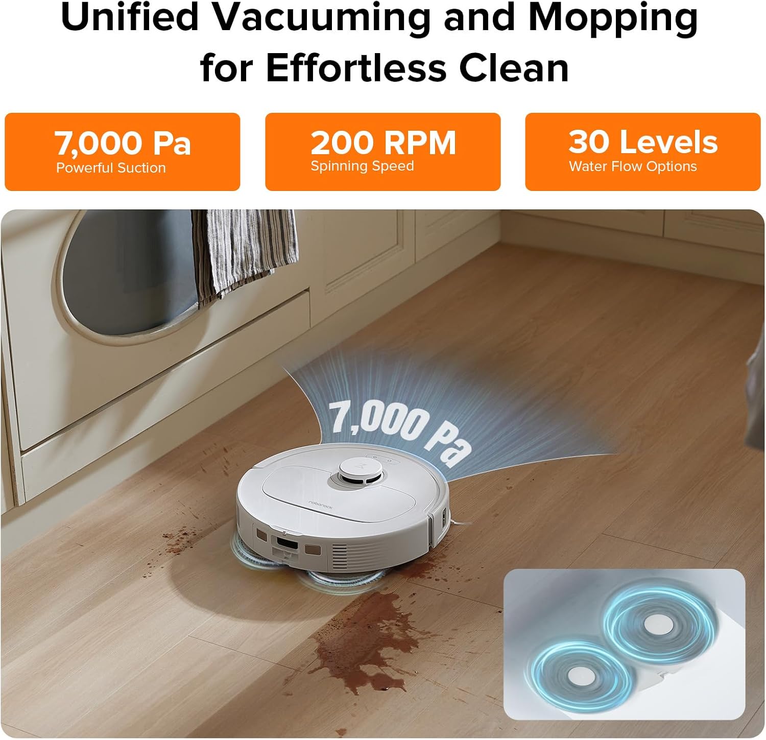 Robot Vacuum and Mop 4 Pack Microfiber Mop Cloths Z88436