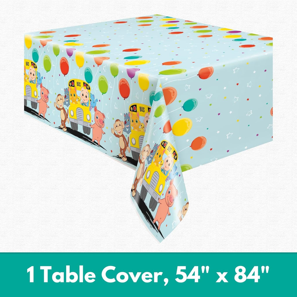 Cocomelon Birthday Decorations Pack for 8 Guests - Plates and Napkins, Tablecloth, Checklist - Party Decorations, Party Supplies W55207