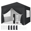 10x10 Pop Up Canopy with 4 Removable Sidewalls, White W765