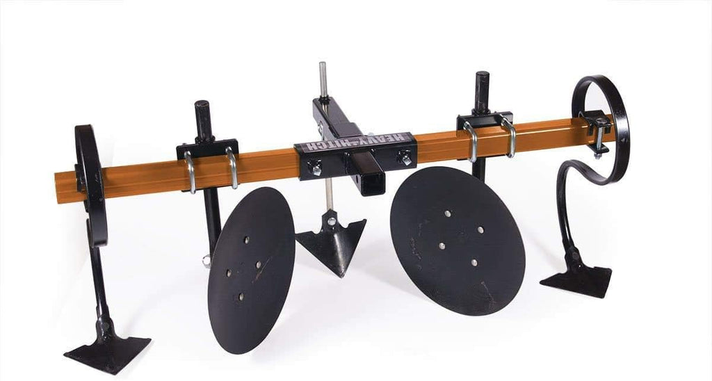 Green Multi-Purpose Disc Cultivator Garden Bedder Attachment with S-Tines and Row Maker Insert Y9501