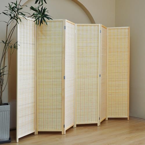 6 Panel Bamboo Room Divider, 67" H x 92.1" W H825