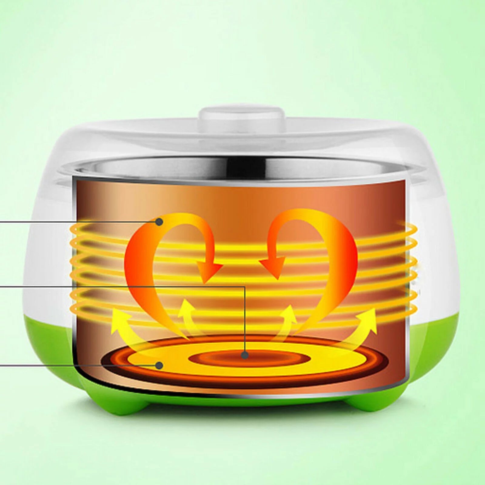 Green 1L Stainless Steel Yogurt Maker C176