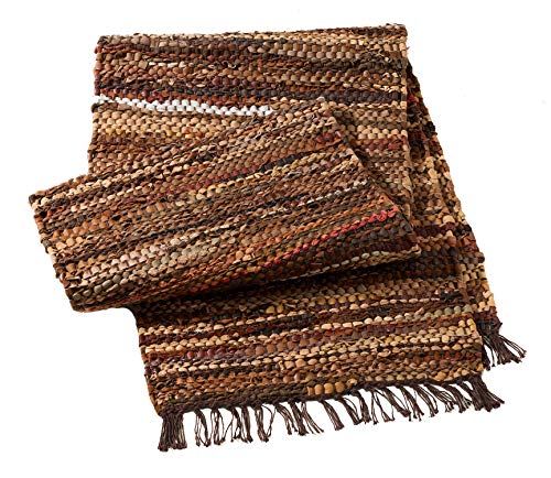 Brown Leather Table Runner, 13 x 78 inches U32394