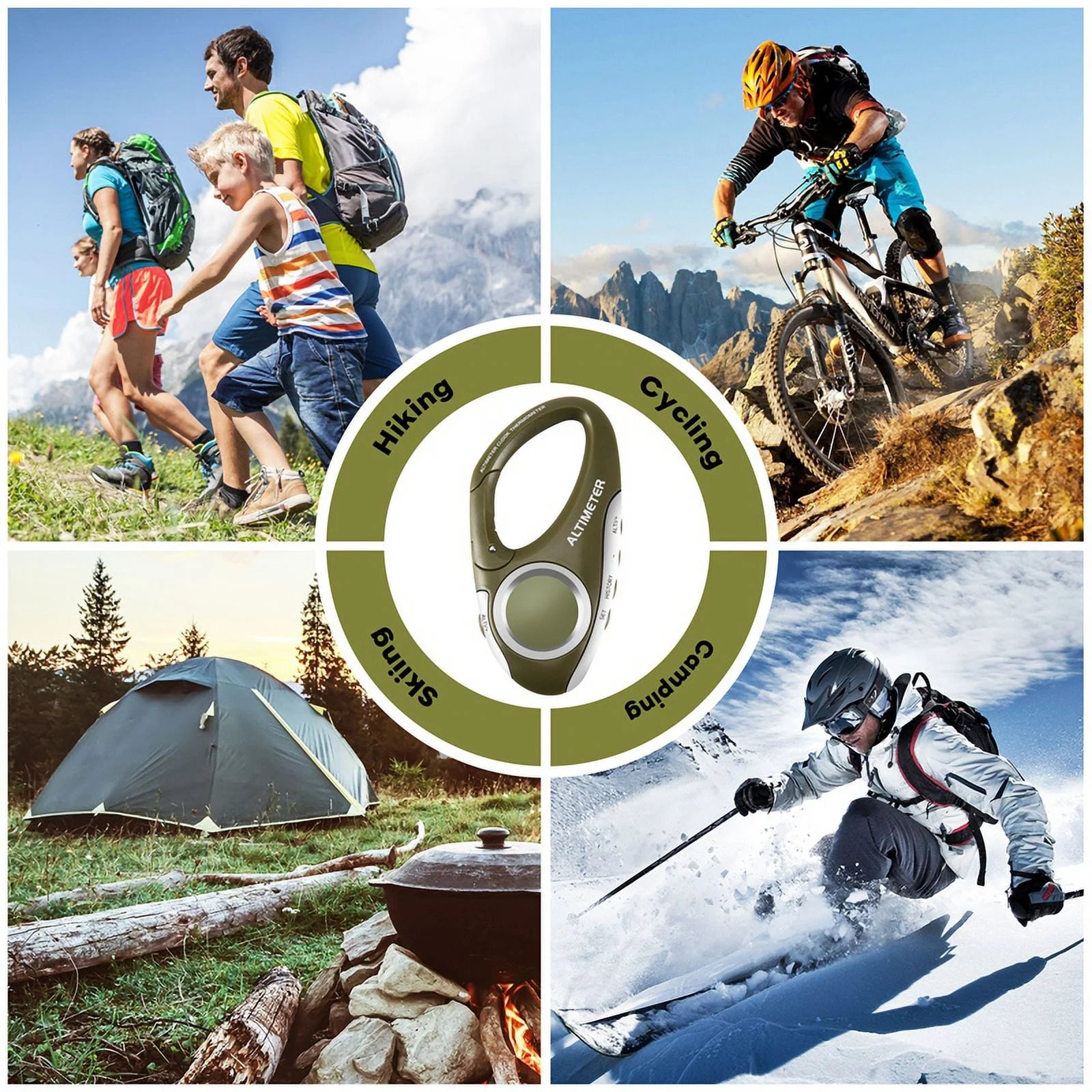 Outdoor Handheld Altimeter Thermometer B8162