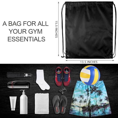 40 Pack Drawstring Backpacks Waterproof Nylon Cinch Bags Lightweight Reusable Sports Sack M21323