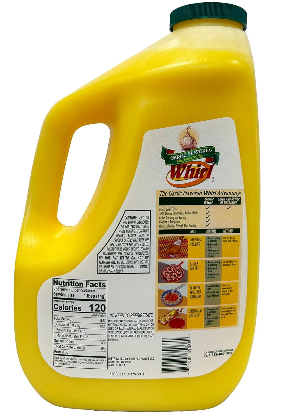 1 Gallon Liquid Butter Flavor Oil and Garlic Liquid Butter Flavor Oil with Measuring Spoons R847156