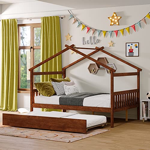 Full Size Solid Wood Platform Bed Frame with 2 Drawers R872