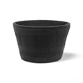 19" Whiskey Barrel Polyresin Planter with Textured Wood Finish Q2511