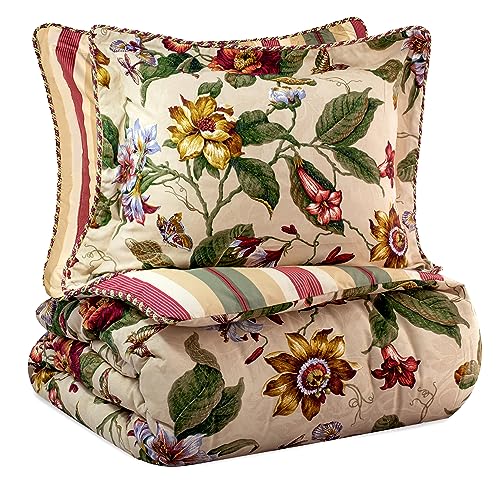 King Parchment 3-Piece Reversible Quilt Bedding Set M903
