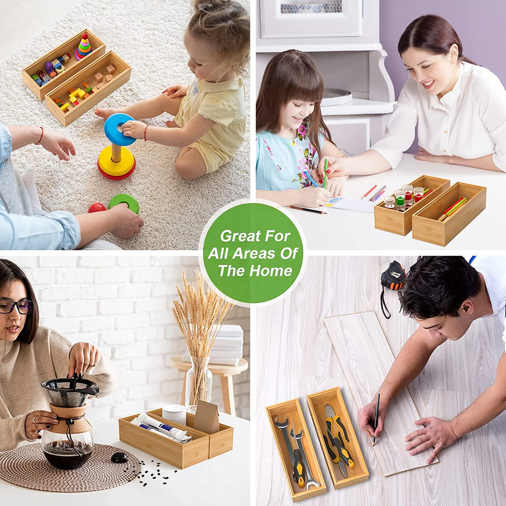 Bamboo Drawer Organizer Set of 2 Y7074