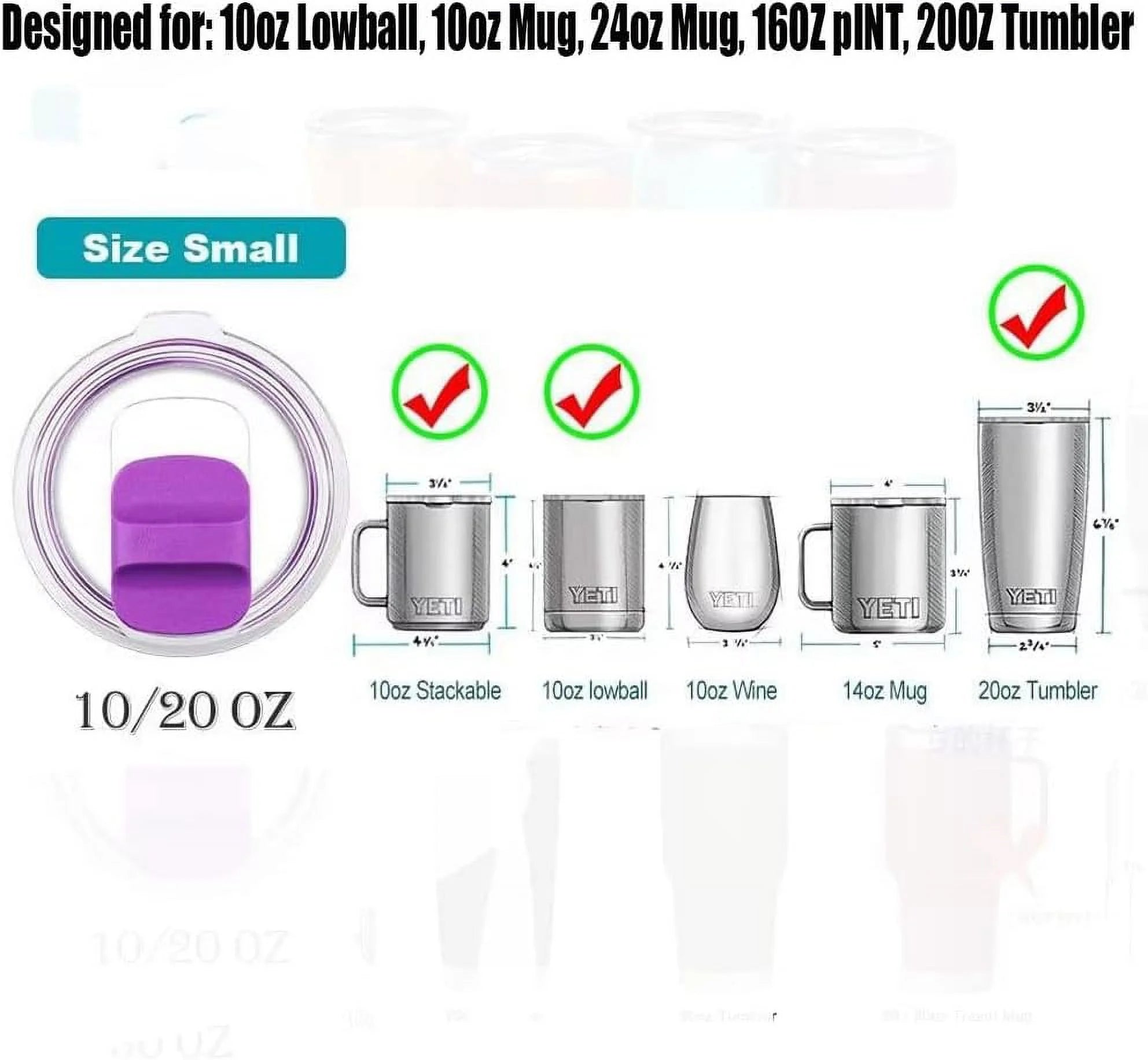 5 Pack Magnetic Spill Proof Tumbler Lid P112499