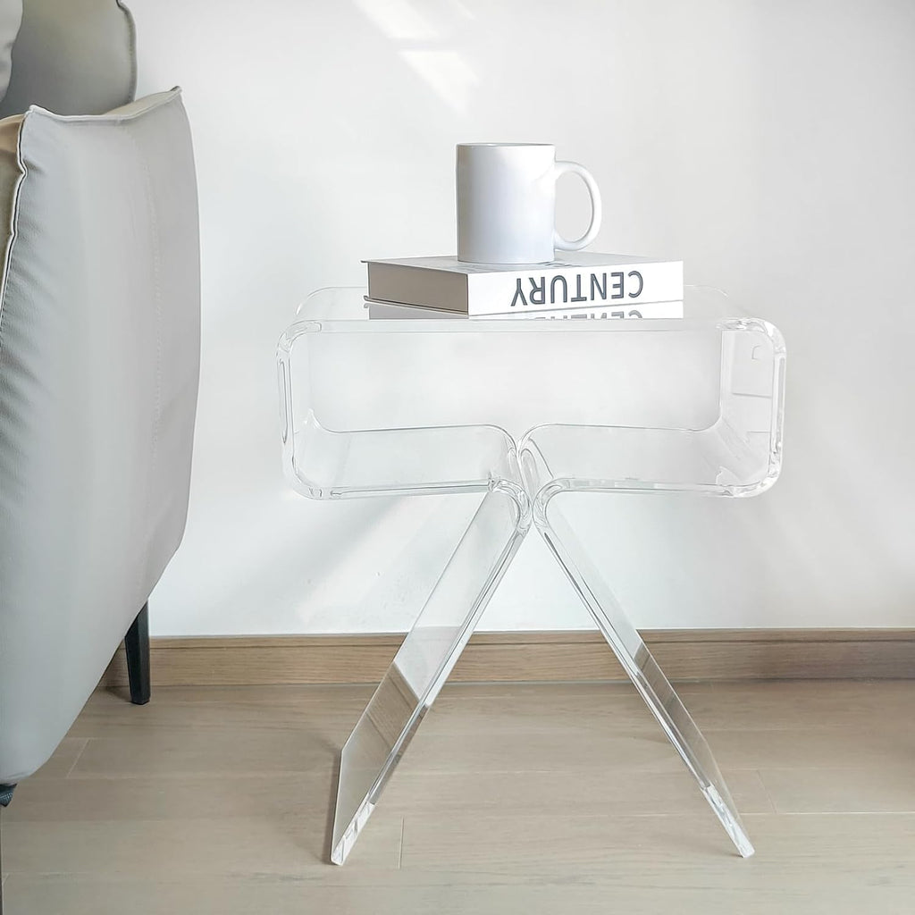 Clear Acrylic Nightstand 15" L x 12" W x 16" H R168