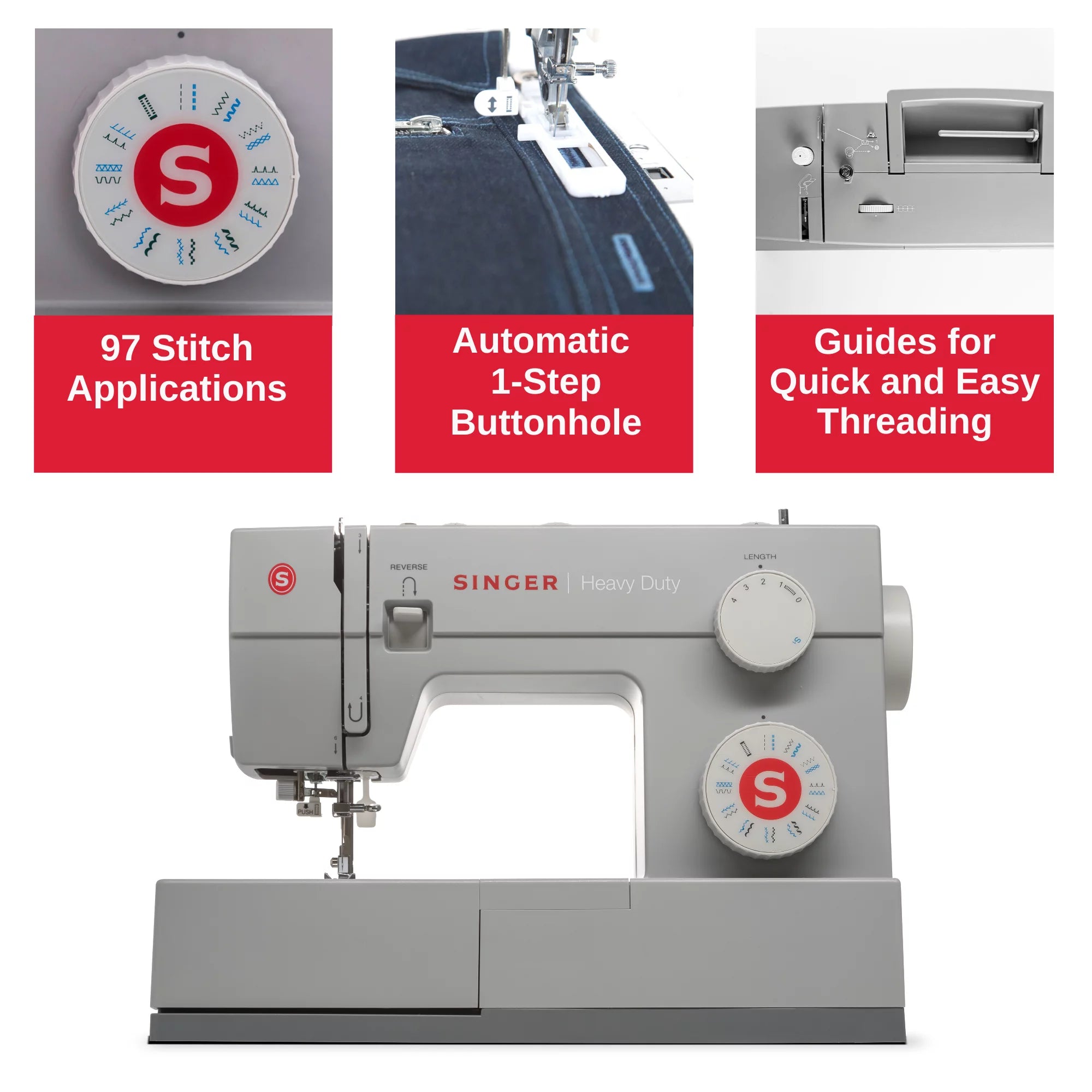 Heavy Duty Sewing Machine with Presser Foot Kit S213182