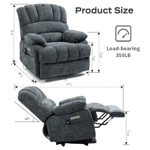 Massage Recliner with Heat, Beige R295031