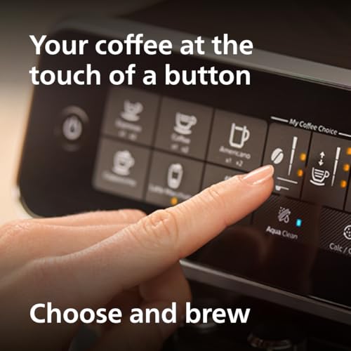 Black Fully Automatic Espresso Machine with LatteGo Milk Frother and Ceramic Grinder P467