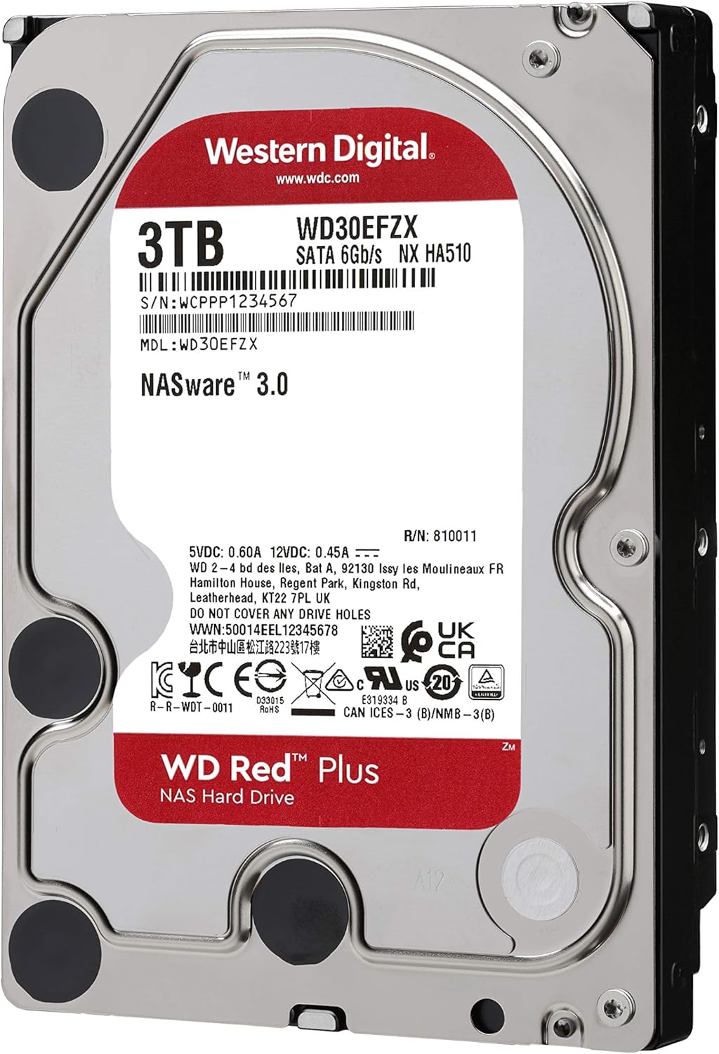 4TB NAS Internal Hard Drive HDD 5400 RPM SATA 6 Gb/s CMR 128 MB Cache 3.5 U6259